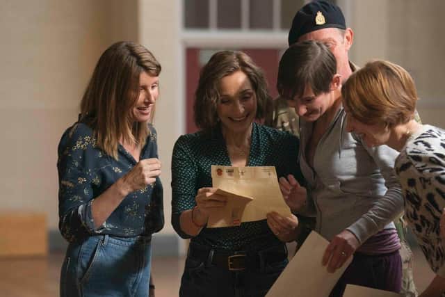 Sharon Horgan and Kristen Scott Thomas star in Military Wives, filmed at Catterick Garrison. Picture: Screen Yorkshire.