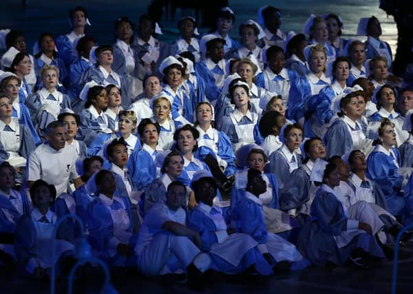 Part of Danny Boyle's tribute to the Olympics during the openinig ceremony to the 2012 Games.
