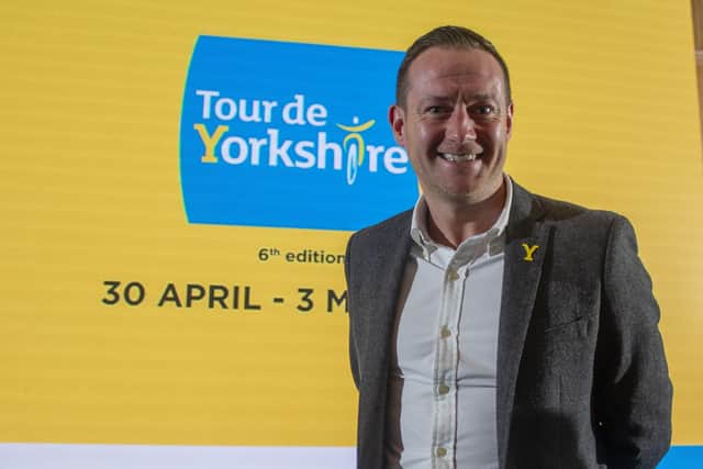 Welcome to Yorkshire chief executive James Mason at the launch of the Tour de Yorkshire because the cycle race was cancelled due to coronavirus.