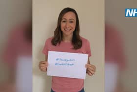 Jessica Ennis-Hill joined a 70 other celebrities to say thank you to the NHS. Photo provided by NHS England.