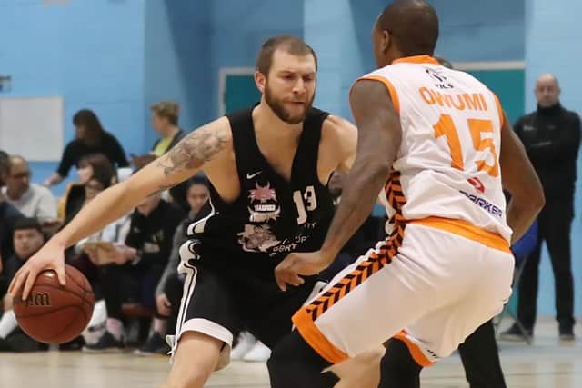 North American import Ricky Festke playing for Bradford Dragons in the National Basketball League. (Picture: Alex Daniel)