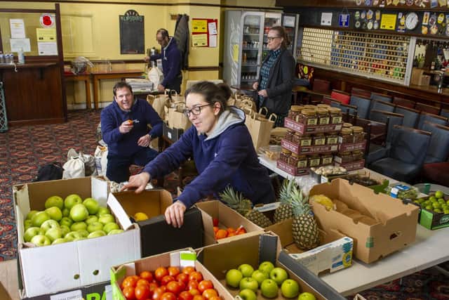 The Slung Low Theatre company in Holbeck is now overseeing dozens of volunteers as they distribute food and essentials to the elderly and vulnerable. Image: Tony Johnson