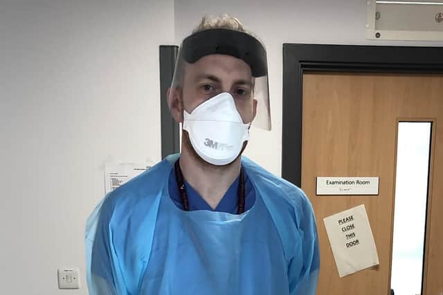 SAVING LIVES: Castleford Tigers doctor Nick Raynor on the frontline of the coronavirus crisis.
