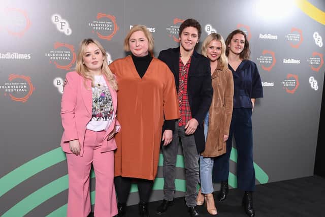 Some of the cast of Derry Girls.