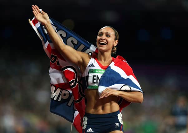 Great Britain's Jessica Ennis waves to the crowd after victory in the Heptathlon at the Olympic Stadium, London, on the eighth day of the London 2012 Olympics. (Picture: PA)