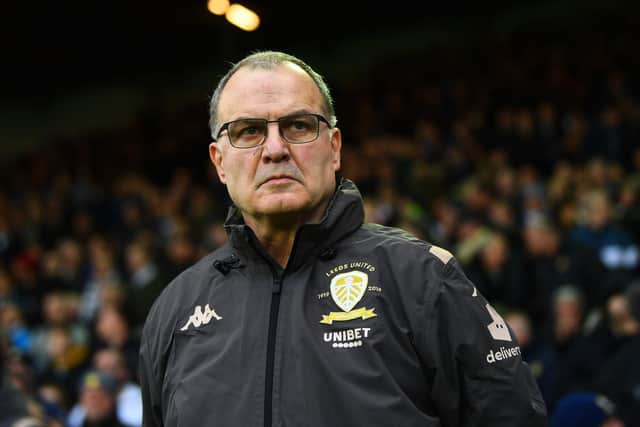 GESTURE: Marcelo Bielsa and his Leeds United players were quick to agree a wage deferral