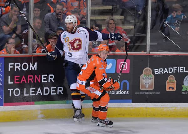 INJURY BLOW: Sheffield Steelers' prospect Kieran Brown missed most of the 2019-20 campaign with neighbouring Sheffield Steeldogs due to injury. Picture: Dean Woolley.