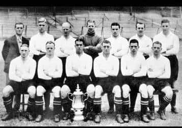 Thorne Colliery product: Everton's team showing goalkeeper Ted Sagar for the 1933 FA Cup final.