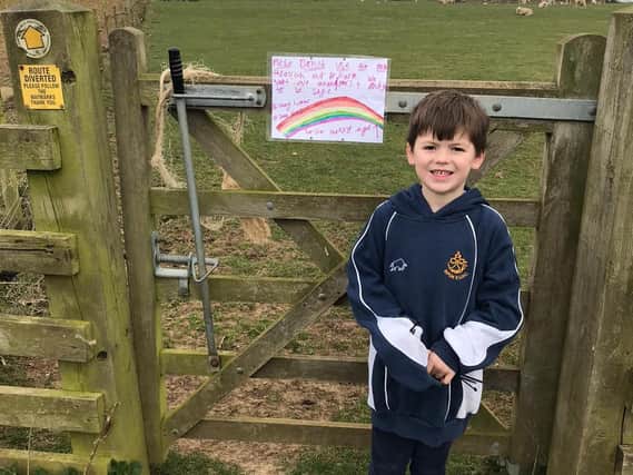 George Scott Paul is asking walkers not use the footpaths around the family farm to keep his grandfather and mother safe. His grandfather is suffering from leukemia and his mum has had an organ transplant.