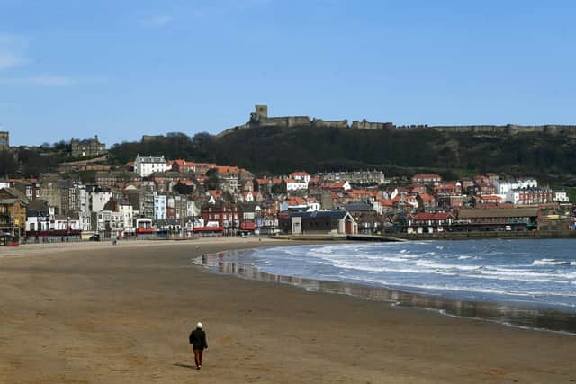 A near deserted South Bay in Scarborough  as Ministers debate whether to extend the coronavirus lockdown. Picture: Jonathan Gawthorpe.
