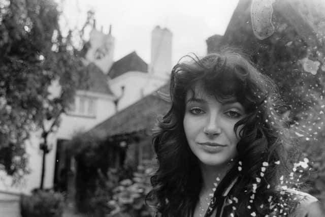 English singer-songwriter and musician Kate Bush at her family's home in East Wickham, London, 26th September 1978. (Photo by Chris Moorhouse/Evening Standard/Hulton Archive/Getty Images)