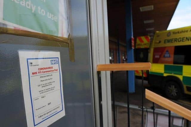 NHS 111 Coronavirus pods at Harrogate District Hospital (photo: Gerard Binks).