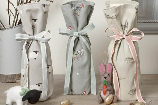 Tea towels from www.sophieallport.com used to wraps eggs