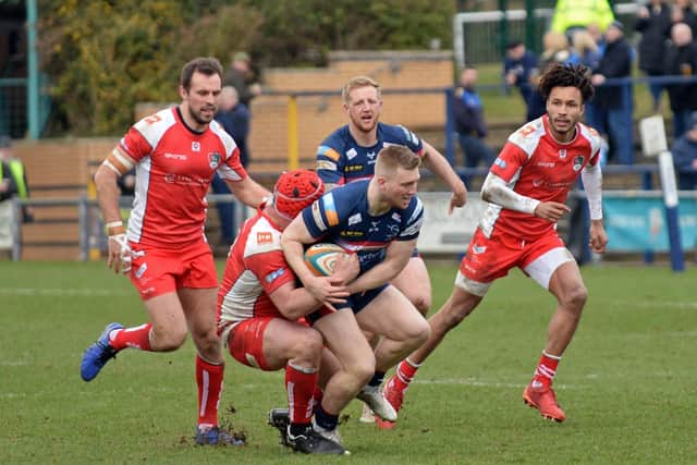 Doncaster Knights's Howard Packman, in action against Coventry.