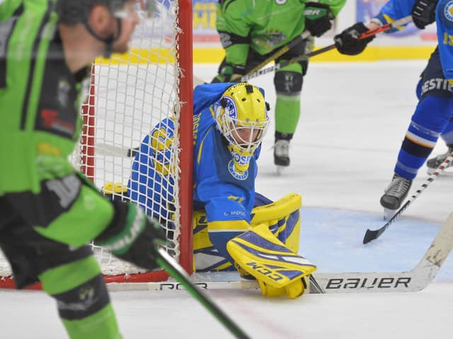 DON'T STOP ME NOW: Sam Gospel, in action for Leeds Chiefs against Hull Pirates in their NIHL National clash last season. Picture: Dean Woolley.