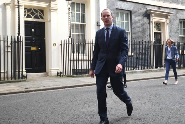 Foreign Secretary Dominic Raab is currently running the country. Photo: Victoria Jones/PA