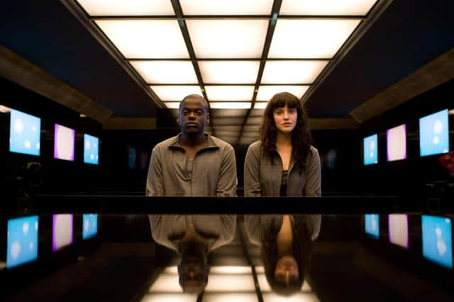 Daniel Kaluuya as Bing and Jessica Brown as Abi in a Black Mirror episode. Picture: PA Photo/Channel 4.