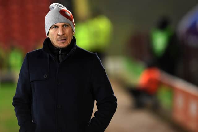 NEW CHALLENGE: Barnsley's head coach Gerhard Struber., on the touchline at Oakwell during the Championship clash against Reading. Picture: Jonathan Gawthorpe
