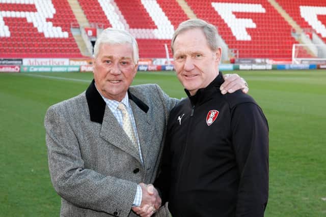 John Breckin with Rotherham United owner Tony Stewart. Picture courtesy of Rotherham United.