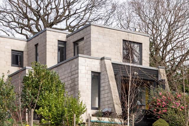 The house is one of ten with Brutalist-style architecture and is in a hidden away spot in Kirkstall