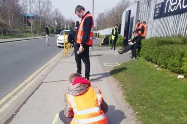 Images circulating on social media in March showed workers being forced to take lunch on the pavement outside the warehouse. Next closed the site days later.