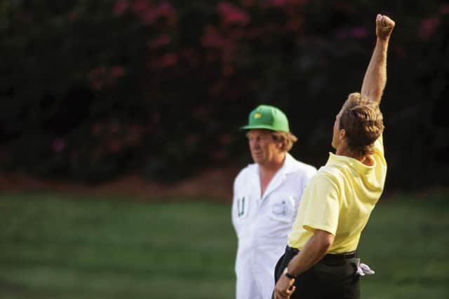 Bernhard Langer celebrates an eagle en route to his win in 1993 (Picture: Getty Images)