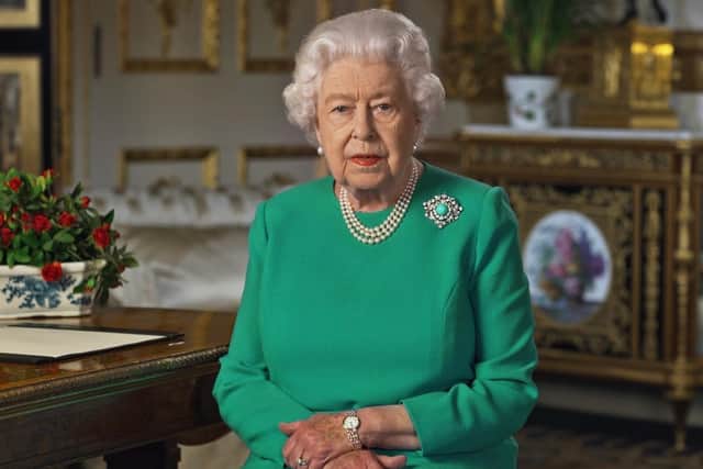 The Queen during her historic address to the nation earlier this month.