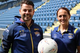 In tandem: Leeds Rhinos director of netball Anna Carter, right, with the head coach she has brought in for the 2021 Superleague season, Dan Ryan.