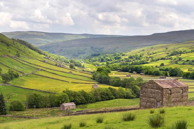 Hills above Thwaite in Swaledale, the Yorkshire Dales.