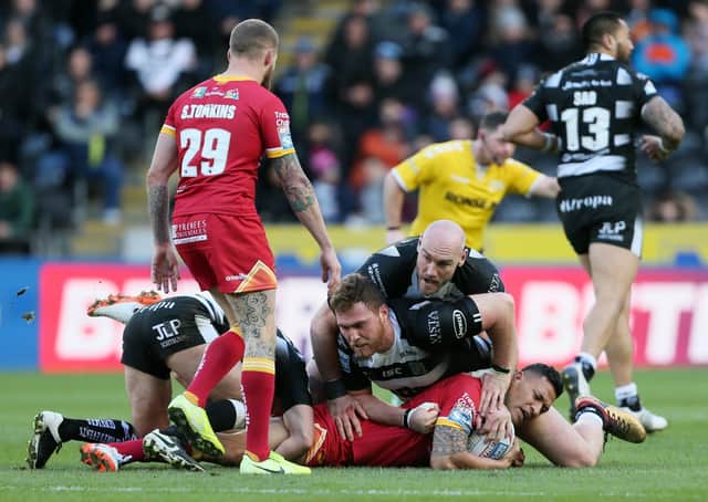 Doing it tough: Gareth Ellis says players from all clubs will muck in to help the game when the action resumes – but not at the risk to their long-term well-being.Picture: Richard Sellers/PA