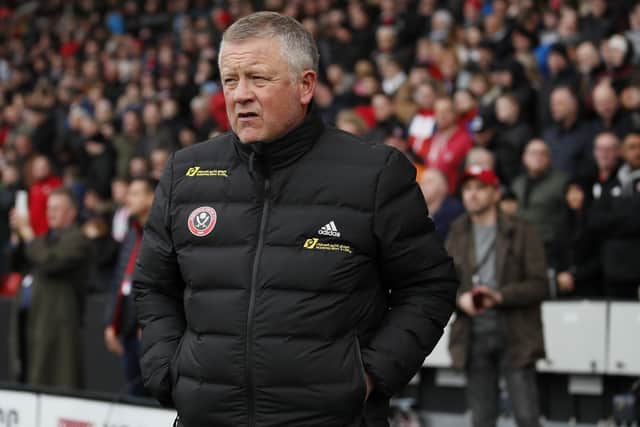 Chris Wilder'S Sheffield United stand to lose £41.8m in TV revenue if the season is suspended (PIcture: Simon Bellis/Sportimage)