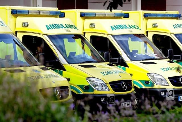 Two ambulance workers were allegedly assaulted in Skipton on Sunday evening, North Yorkshire Police said