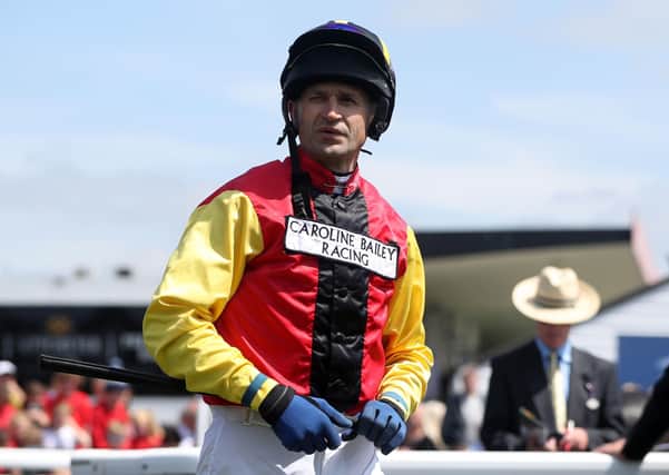 Andrew Thornton in the Uttoxeter parade ring o the day of his retirement in June 2018.