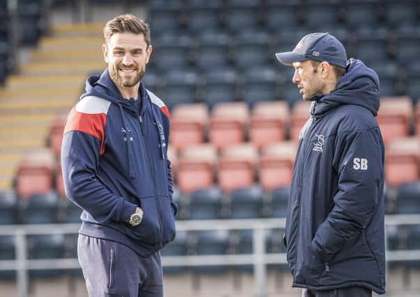 Looking ahead: Coach Steve Boden, right, with strength and conditioning coach Dougie Flockhart. (Picture: John Ashton)