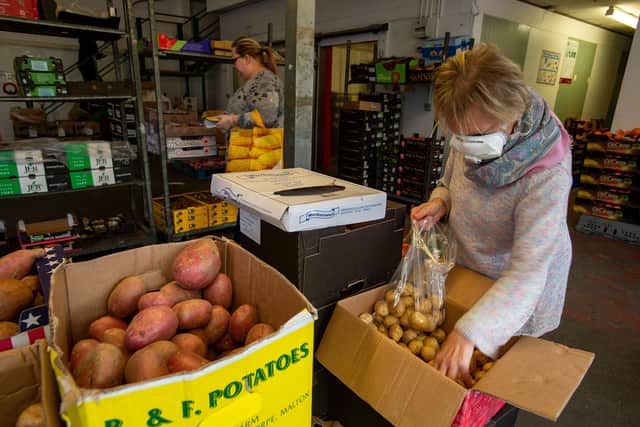 The VegBoxCo have seen a massive increase in demand and are selling direct to the public from their wharehouse in Guiseley. Picture: Bruce Rollinson