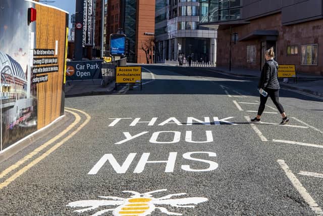 One of the latest tributes to the NHS - this time in Manchester.