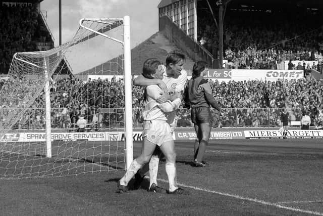 On the way:

Gordon Strachan and Lee Chapman celebrate.