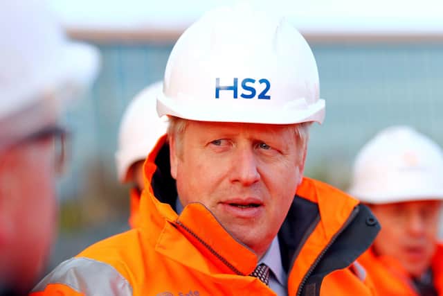 Boris Johnson and the Cabinet backed HS2 in February.
