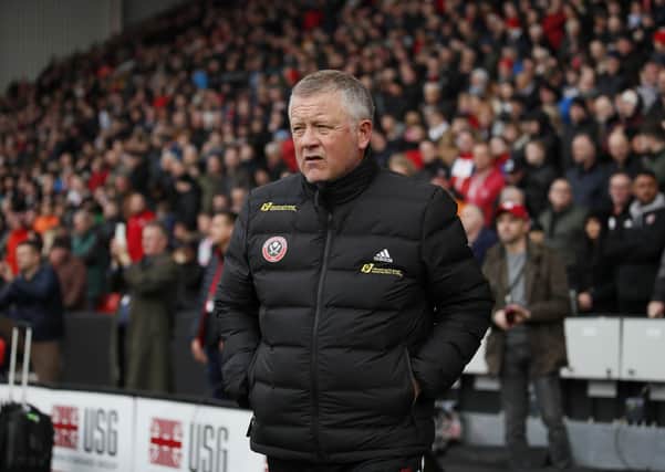 Chris Wilder manager of Sheffield Utd. Picture: Simon Bellis/Sportimage