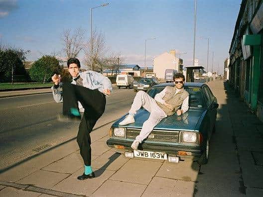 Posing for the camera 80s-style on Attercliffe Road. Photo: John Darwell