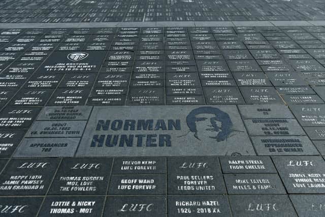 Tributes are laid at Elland Road for Leeds United legend Norman Hunter.
(Picture: Jonathan Gawthorpe
)