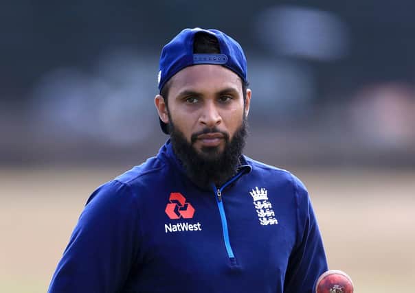 Adil Rashid: Recovering. Picture: PA