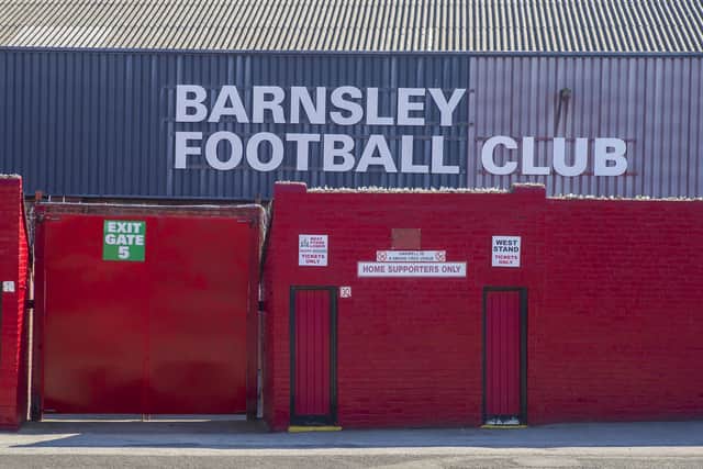 Closed: Barnsley’s Oakwell stadium, as the coronavirus lockdown means no live sport for the foreseeable future.