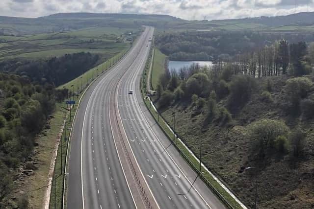 West Yorkshire Police shared this photo of the M62 during the coronavirus lockdown.