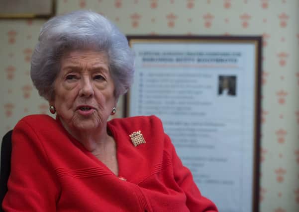 Baroness Betty Boothroyd OM during an interview with The Yorkshire Post in 2017 to mark the 25th anniversary of her election as Speaker.
