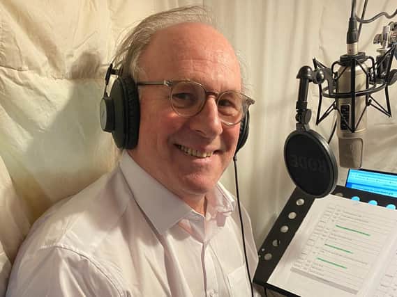 Peter Davison records narration for the Yorkshire Vet. Picture: Channel 5.