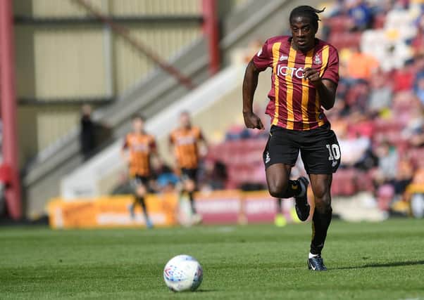 OUT OF CONTRACT: Bradford City striker Clayton Donaldson is among a host of Bantams players out of contract this summer.