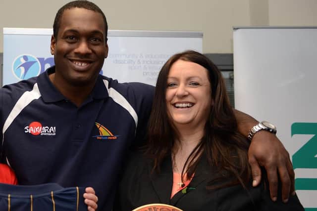 Sheffield Sharks general manager Sarah Backovic and Coach Atiba Lyons. (Picture: Dean Atkins)