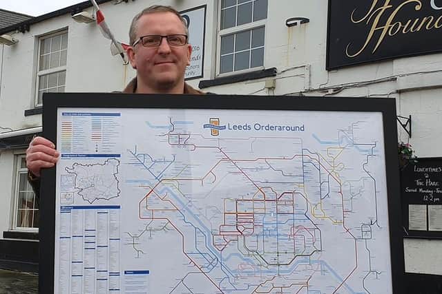Steve Lovell with the pub tube map