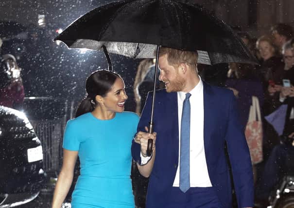 The Duke and Duchess of Sussex arriving at Mansion House in London to attend the Endeavour Fund Awards. PICTURE:Steve Parsons/ PA